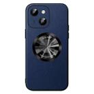 For iPhone 15 Plus SULADA Microfiber Leather MagSafe Magnetic Phone Case(Blue) - 1