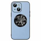 For iPhone 15 SULADA Microfiber Leather MagSafe Magnetic Phone Case(Sierra Blue) - 1