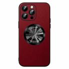 For iPhone 14 Pro SULADA Microfiber Leather MagSafe Magnetic Phone Case(Red) - 1