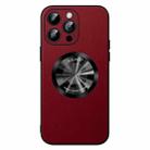 For iPhone 14 Pro Max SULADA Microfiber Leather MagSafe Magnetic Phone Case(Red) - 1