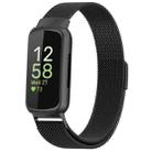 For Fitbit Inspire 3 Milanese Metal Watch Band(Black) - 1