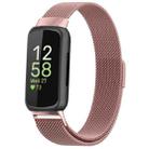 For Fitbit Inspire 3 Milanese Metal Watch Band(Rose Pink) - 1