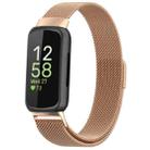 For Fitbit Inspire 3 Milanese Metal Watch Band(Rose Gold) - 1