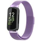 For Fitbit Inspire 3 Milanese Metal Watch Band(Light Purple) - 1