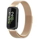 For Fitbit Inspire 3 Milanese Metal Watch Band(Champagne Color) - 1