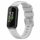 For Fitbit Inspire 3 Two Color Transparent Silicone Watch Band(Light Grey) - 1