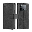 For vivo iQOO Neo 8 / 8 Pro 5G Skin Feel Crocodile Magnetic Clasp Leather Phone Case(Black) - 1