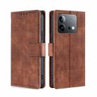 For vivo iQOO Neo 8 / 8 Pro 5G Skin Feel Crocodile Magnetic Clasp Leather Phone Case(Brown) - 1