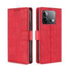 For vivo iQOO Neo 8 / 8 Pro 5G Skin Feel Crocodile Magnetic Clasp Leather Phone Case(Red) - 1