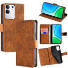 For vivo Y29 4G Global Skin Feel Crocodile Magnetic Clasp Leather Phone Case(Brown) - 1