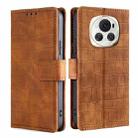 For Honor Magic6 5G Skin Feel Crocodile Magnetic Clasp Leather Phone Case(Brown) - 1