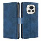 For Honor Magic6 5G Skin Feel Crocodile Magnetic Clasp Leather Phone Case(Blue) - 1