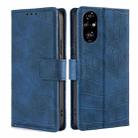 For Honor 200 Pro 5G Skin Feel Crocodile Magnetic Clasp Leather Phone Case(Blue) - 1