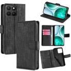 For Honor X8c 4G Skin Feel Crocodile Magnetic Clasp Leather Phone Case(Black) - 1