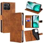 For Honor X8c 4G Skin Feel Crocodile Magnetic Clasp Leather Phone Case(Brown) - 1