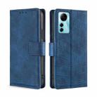 For ZTE Blabe V41 Smart 4G Skin Feel Crocodile Magnetic Clasp Leather Phone Case(Blue) - 1
