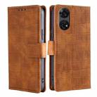 For ZTE Anshin Family Skin Feel Crocodile Magnetic Clasp Leather Phone Case(Brown) - 1