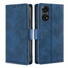 For ZTE Anshin Family Skin Feel Crocodile Magnetic Clasp Leather Phone Case(Blue) - 1