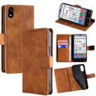 For ZTE Kantan Sumaho 4 A402ZT Skin Feel Crocodile Magnetic Clasp Leather Phone Case(Brown) - 1