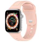 For Apple Watch 8 41mm Square Buckle Silicone Watch Band(Light Pink) - 1