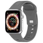 For Apple Watch 8 41mm Square Buckle Silicone Watch Band(Dark Grey) - 1