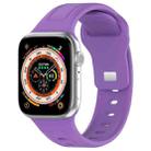 For Apple Watch 8 41mm Square Buckle Silicone Watch Band(Purple) - 1