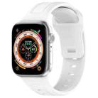 For Apple Watch 8 45mm Square Buckle Silicone Watch Band(White) - 1