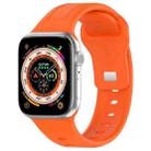 For Apple Watch SE 2022 44mm Square Buckle Silicone Watch Band(Orange) - 1