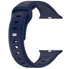For Apple Watch SE 2022 44mm Square Buckle Silicone Watch Band(Midnight Blue) - 3
