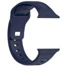 For Apple Watch SE 2022 44mm Square Buckle Silicone Watch Band(Midnight Blue) - 4