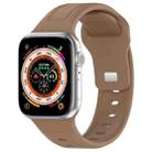 For Apple Watch 5 44mm Square Buckle Silicone Watch Band(Brown) - 1