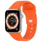 For Apple Watch 4 44mm Square Buckle Silicone Watch Band(Orange) - 1