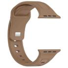 For Apple Watch 9 45mm Square Buckle Silicone Watch Band(Brown) - 4