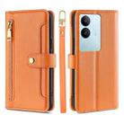 For vivo S17 5G / S17 Pro 5G Lite Sheep Texture Cross-body Zipper Wallet Leather Phone Case(Orange) - 1