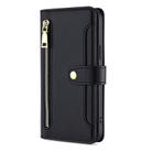 For vivo Y27 4G Lite Sheep Texture Cross-body Zipper Wallet Leather Phone Case(Black) - 2