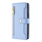 For vivo Y27 4G Lite Sheep Texture Cross-body Zipper Wallet Leather Phone Case(Blue) - 2