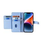 For vivo Y27 4G Lite Sheep Texture Cross-body Zipper Wallet Leather Phone Case(Blue) - 3