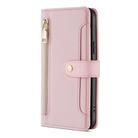 For vivo Y27 4G Lite Sheep Texture Cross-body Zipper Wallet Leather Phone Case(Pink) - 2