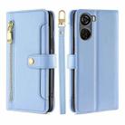 For ZTE Axon 40 Lite Lite Sheep Texture Cross-body Zipper Wallet Leather Phone Case(Blue) - 1