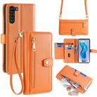 For ZTE nubia S 5G A403ZT Sheep Texture Cross-body Zipper Wallet Leather Phone Case(Orange) - 1