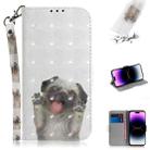 For iPhone 15 Pro 3D Colored Horizontal Flip Leather Phone Case(Pug) - 1