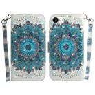 For iPhone SE 2024 3D Colored Horizontal Flip Leather Phone Case(Peacock Wreath) - 1