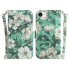 For iPhone SE 2024 3D Colored Horizontal Flip Leather Phone Case(Watercolor Flower) - 1