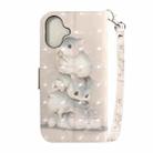 For iPhone 16 Plus 3D Colored Horizontal Flip Leather Phone Case(Squirrels) - 3