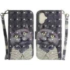 For iPhone 16 Plus 3D Colored Horizontal Flip Leather Phone Case(Hug Cat) - 1