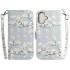 For iPhone 16 Plus 3D Colored Horizontal Flip Leather Phone Case(Magnolia) - 1