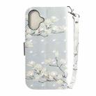 For iPhone 16 Plus 3D Colored Horizontal Flip Leather Phone Case(Magnolia) - 3