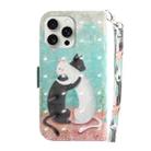 For iPhone 16 Pro Max 3D Colored Horizontal Flip Leather Phone Case(Black White Cat) - 3