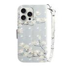 For iPhone 16 Pro Max 3D Colored Horizontal Flip Leather Phone Case(Magnolia) - 3