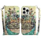 For iPhone 16 Pro Max 3D Colored Horizontal Flip Leather Phone Case(Zoo) - 1